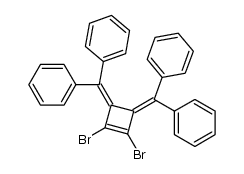 1,2-dibromo-3,4-bis(diphenylmethylidene)cyclobutene结构式