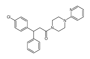 3-(p-Chlorophenyl)-3-phenyl-1-[4-(2-pyridyl)-1-piperazinyl]-1-propanone结构式