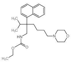 Carbamic acid,[2-(1-methylethyl)-6-(4-morpholinyl)-2-(1-naphthalenyl)hexyl]-, ethyl ester(9CI) Structure