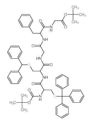 Glycine,N-[N-[N-[N-[N-[(1,1-dimethylethoxy)carbonyl]-N-(triphenylmethyl)-L-cysteinyl]-S-(diphenylmethyl)-L-cysteinyl]glycyl]-L-phenylalanyl]-,1,1-dimethylethyl ester (9CI) Structure