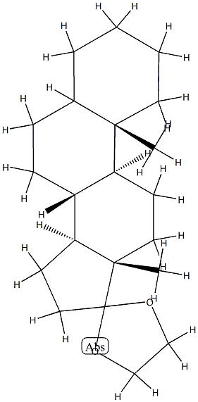 5ξ-Androstan-17-one ethylene acetal结构式