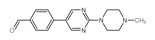 4-(2-(4-Methylpiperazin-1-yl)pyrimidin-5-yl)benzaldehyde structure