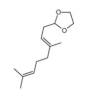 2-(3,7-dimethylocta-2,6-dienyl)-1,3-dioxolane结构式