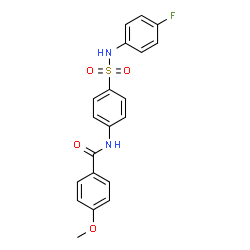 N-(4-{[(4-fluorophenyl)amino]sulfonyl}phenyl)-4-methoxybenzamide结构式