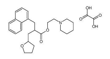 alpha-(1-Naphthylmethyl)tetrahydro-2-furanpropionic acid 2-piperidinoe thyl ester oxalate结构式