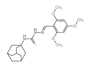 3-(1-adamantyl)-1-[(2,4,6-trimethoxyphenyl)methylideneamino]thiourea structure