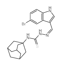3-(1-adamantyl)-1-[(5-bromoindol-3-ylidene)methylamino]thiourea结构式