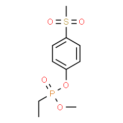 Ethylphosphonic acid methyl 4-(methylsulfonyl)phenyl ester结构式