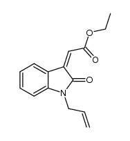 ethyl 2-(1-allyl-2-oxoindolin-3-ylidene)acetate结构式