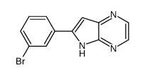 6-(3-bromophenyl)-5H-pyrrolo[2,3-b]pyrazine结构式