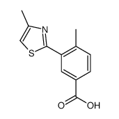4-methyl-3-(4-methyl-1,3-thiazol-2-yl)benzoic acid Structure