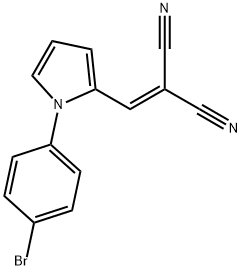 2-([1-(4-bromophenyl)-1h-pyrrol-2-yl]methylene)malononitrile Structure