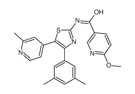 N-[4-(3,5-dimethylphenyl)-5-(2-methylpyridin-4-yl)-1,3-thiazol-2-yl]-6-methoxypyridine-3-carboxamide Structure