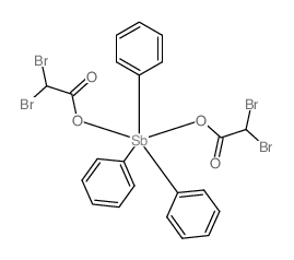 Antimony,bis(dibromoacetato-O)triphenyl- (9CI) structure