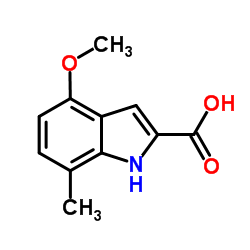 4-Methoxy-7-methyl-1H-indole-2-carboxylic acid structure