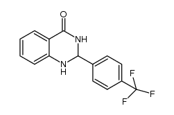 (+/-)-2,3-dihydro-2-[4-(trifluoromethyl)phenyl]-4(1H)-quinazolinone结构式