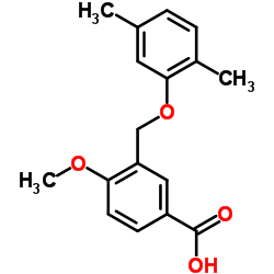3-[(2,5-Dimethylphenoxy)methyl]-4-methoxybenzoic acid结构式