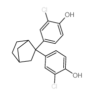 2-chloro-4-[2-(3-chloro-4-hydroxy-phenyl)norbornan-2-yl]phenol Structure