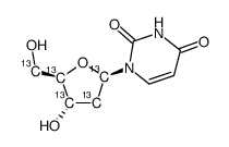 [1',2',3',4',5'-13c5]2'-deoxyuridine结构式