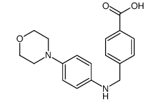 4-[(4-morpholin-4-ylanilino)methyl]benzoic acid结构式