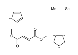 cyclopenta-1,3-diene,cyclopentane,dimethyl but-2-enedioate,molybdenum,trimethyltin Structure