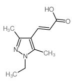 3-(1-ETHYL-3,5-DIMETHYL-1H-PYRAZOL-4-YL)-ACRYLIC ACID结构式