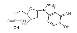 [(2R,3S,5R)-3-hydroxy-5-(1-hydroxy-6-iminopurin-9-yl)oxolan-2-yl]methyl dihydrogen phosphate结构式