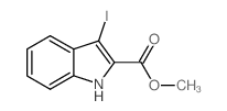 3-碘-1H-吲哚-2-羧酸甲酯结构式