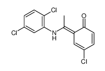 (6E)-4-chloro-6-[1-(2,5-dichloroanilino)ethylidene]cyclohexa-2,4-dien-1-one结构式