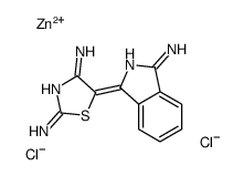 [1-(2-amino-4-imino-5(4H)-thiazolylidene)-1H-isoindol-3-amine]dichlorozinc结构式