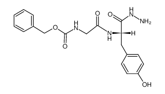 N-(N-benzyloxycarbonyl-glycyl)-L-tyrosine hydrazide结构式