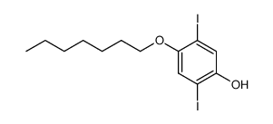 4-heptyloxy-2,5-diiodophenol结构式