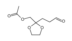 [2-(3-oxopropyl)-1,3-dioxolan-2-yl]methyl acetate Structure