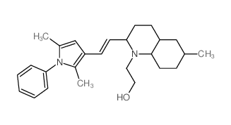 2-[2-[(E)-2-(2,5-dimethyl-1-phenyl-pyrrol-3-yl)ethenyl]-6-methyl-2H-quinolin-1-yl]ethanol结构式