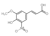 (E)-3-(4-hydroxy-3-methoxy-5-nitro-phenyl)prop-2-enoic acid Structure