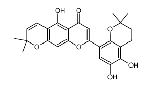 2-(5,6-dihydroxy-2,2-dimethyl-chroman-8-yl)-5-hydroxy-8,8-dimethyl-8H-pyrano[3,2-g]chromen-4-one结构式