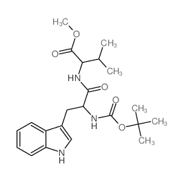 L-Valine,N-[(1,1-dimethylethoxy)carbonyl]-L-tryptophyl-, methyl ester (9CI) Structure