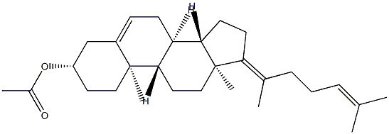 Cholesta-5,17(20),24-trien-3β-ol acetate结构式