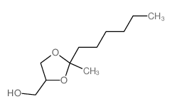 2-Hexyl-2-methyl-1,3-dioxolane-4-methanol结构式