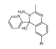 3-amino-6-bromo-2-methyl-4-pyridin-2-ylquinazolin-4-ol结构式