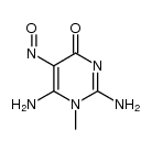 2,6-diamino-1-methyl-5-nitroso-4-pyrimidone Structure