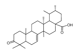 3-Oxo-D:C-friedours-7-en-28-oic acid Structure