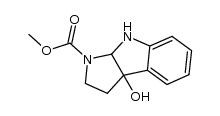 methyl 1,2,3,3a,8,8a-hexahydro-3a-hydroxypyrrolo[2,3-b]indole-1-carboxylate结构式