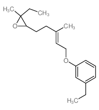 Oxirane,2-ethyl-3-[5-(3-ethylphenoxy)-3-methyl-3-penten-1-yl]-2-methyl-结构式