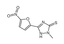 2-methyl-5-(5-nitrofuran-2-yl)-1H-1,2,4-triazole-3-thione Structure