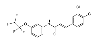 (E)-3-(3,4-Dichloro-phenyl)-N-[3-(1,1,2,2-tetrafluoro-ethoxy)-phenyl]-acrylamide结构式