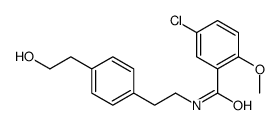 5-chloro-N-[2-[4-(2-hydroxyethyl)phenyl]ethyl]-2-methoxybenzamide结构式