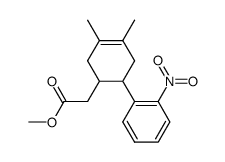 [3,4-Dimethyl-6-(2-nitro-phenyl)-cyclohex-3-enyl]-acetic acid methyl ester Structure