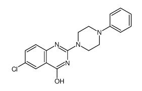 6-chloro-2-(4-phenylpiperazin-1-yl)-1H-quinazolin-4-one结构式