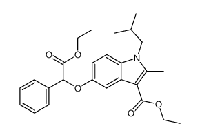 5-(Ethoxycarbonyl-phenyl-methoxy)-1-isobutyl-2-methyl-1H-indole-3-carboxylic acid ethyl ester结构式